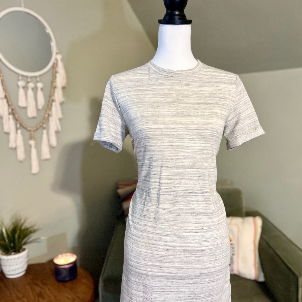 GRAY TEE-SHIRT DRESS